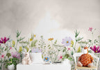 Watercolor Wildflower Wallpaper : Colorful Meadow Mural - View 4