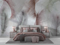 Soft Feather Wallpaper : Pale Grey Plume Mural
