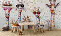 Colorful Giraffe Wallpaper : Confetti Sunglasses Giraffes Mural