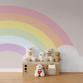 Pastel Rainbow Wallpaper : Soft Clouds Nursery Mural