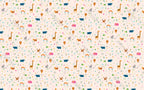 Minimal Safari Icons Wallpaper : Peach Kids Animal Pattern - flat design