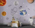 Little Astronaut Wallpaper : Planets And Stars Space Mural
