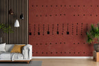 Terracotta Tribal Wallpaper : Abstract Geometric Mark Pattern - View 4