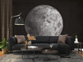 Full Moon Wallpaper : Realistic Lunar Surface Space Mural