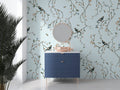 Blue Cherry Blossom Bird Wallpaper : Chinoiserie Branch Pattern