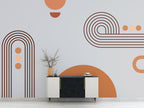 Terracotta Line Arches Wallpaper : Minimal Boho Shapes Mural - View 4