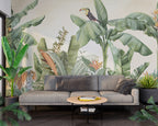 Banana Leaf Toucan Wallpaper : Tropical Animal Jungle Mural - View 3