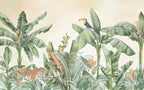Banana Leaf Toucan Wallpaper : Tropical Animal Jungle Mural - View 2