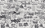 Black White Graffiti Wallpaper : Street Art Lettering Mural - View 2