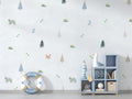 Little Forest Animals Wallpaper : Minimal Trees Nursery Pattern