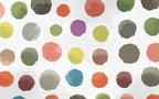 Painted Polka Dot Wallpaper : Colourful Brush Circles Pattern - View 2