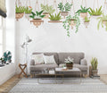 Hanging Plants Wallpaper : Trailing Potted Greenery Mural