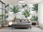 Line Art Banana Leaf Wallpaper : Sketch Tropical Mural - View 4