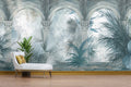 Blue Palace Garden Wallpaper : Arched Colonnade Palm Mural