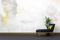 White Marble Classical Wallpaper : Gold Vein Statue Mural