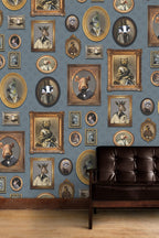 Animal Portrait Gallery Wallpaper : Framed Gentleman Animals Mural