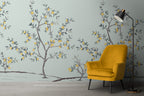 Lemon Tree Branch Wallpaper : Soft Mint Citrus Mural - View 4