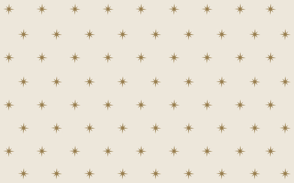 Gold Star Beige Wallpaper : Minimal Sparkle Pattern - View 2