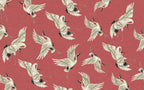 Red Flying Crane Wallpaper : Japanese Crane Pattern - View 2