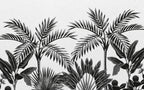 Black White Palm Leaf Wallpaper : Monochrome Tropical Mural - View 2