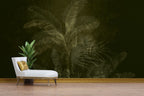 Olive Tropical Leaf Wallpaper : Dark Olive Palm Mural