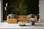 Olive Tropical Leaf Wallpaper : Dark Olive Palm Mural - View 3