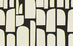 Black Cream Abstract Shapes Wallpaper : Bold Block Mural - View 2