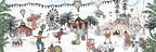 Vintage Circus Wallpaper : Clowns And Elephants Kids Mural - View 2