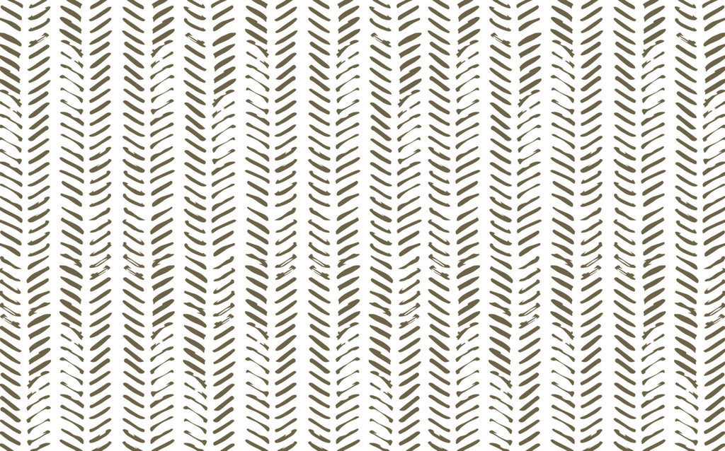 Brush Stroke Chevron Wallpaper : Olive Dash Pattern Mural - View 2