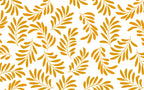 Mustard Leaf Wallpaper : Bold Golden Foliage Mural - View 2