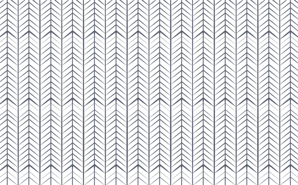 Navy Herringbone Wallpaper : Hand Drawn Chevron Lines Mural - View 2