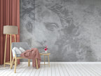 Grey Statue Face Wallpaper : Concrete Classical Sculpture Mural - View 6