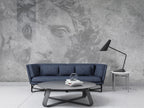 Grey Statue Face Wallpaper : Concrete Classical Sculpture Mural - View 2