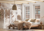 Blush Autumn Arch Wallpaper : Colonnade Garden View Mural - View 6