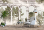 Palace Arch Forest View Wallpaper : Classical Columns Mural - View 3