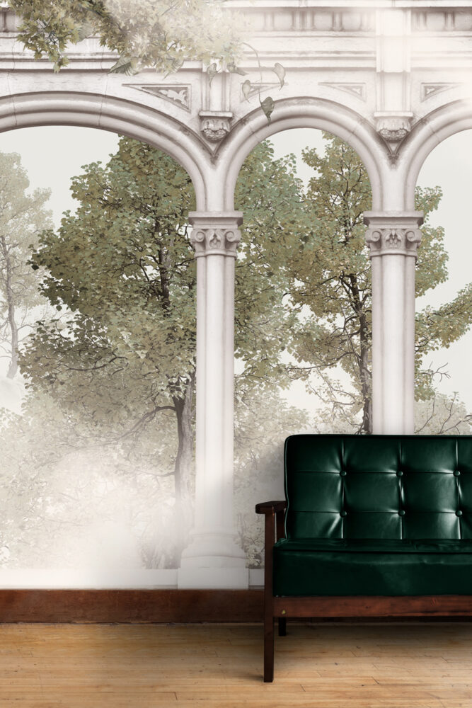 Palace Arch Forest View Wallpaper : Classical Columns Mural - View 6