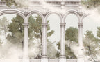 Palace Arch Forest View Wallpaper : Classical Columns Mural - View 2