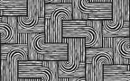 Black Line Geometric Wallpaper : Bold Monochrome Stripes Mural - View 2