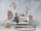 Moon Band Animals Wallpaper : Musical Kids Storybook Mural - View 6