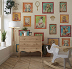 Animal Portrait Gallery Wallpaper : Framed Dapper Animals Mural - View 6