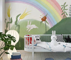 Rainbow Hills Bunny Wallpaper : Green Mountain Kids Mural - View 4