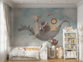 Dragon Ride Animals Wallpaper : Storybook Kids Mural
