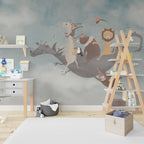 Dragon Ride Animals Wallpaper : Storybook Kids Mural - View 6