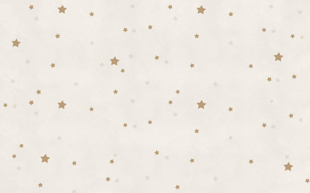 Gold Star Wallpaper : Scattered Stars Nursery Mural - View 2