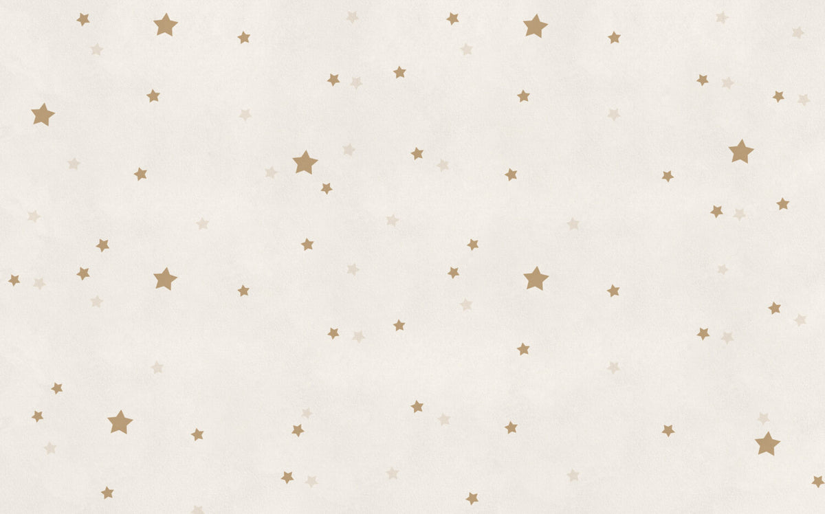 Gold Star Wallpaper : Scattered Stars Nursery Mural - View 2