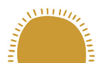 Mustard Sun Wallpaper : Boho Half Sun Kids Mural - View 2