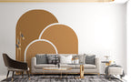 Terracotta Arch Wallpaper : Boho Geometric Arches Mural - View 3