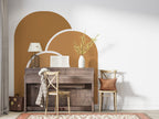 Terracotta Arch Wallpaper : Boho Geometric Arches Mural - View 5