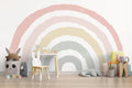 Pastel Rainbow Arch Wallpaper : Soft Painted Rainbow Kids Mural