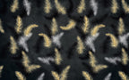 Black Feather Wallpaper : Gold And White Plumes Mural - View 2